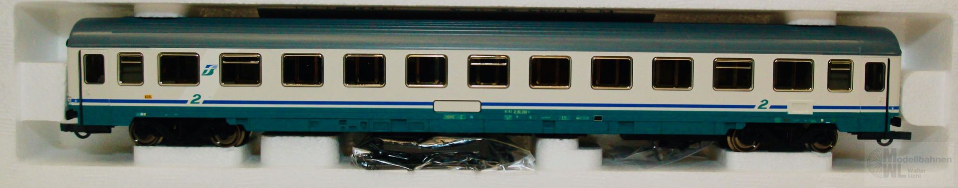 Roco 45219 - Roco - Eurofimawagen FS 2.Kl. türkis/grau H0/GL